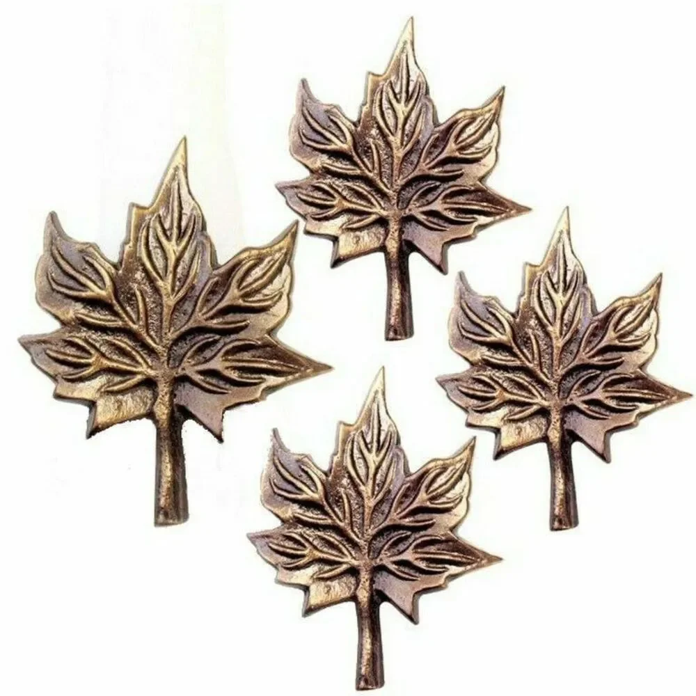 Thanksgiving Napkin Rings Fall Foliage Leaf in Copper Leaves Autumn Set of 4